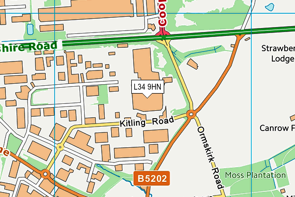 L34 9HN map - OS VectorMap District (Ordnance Survey) L34 9HN map - OS VectorMap District (Ordnance Survey)