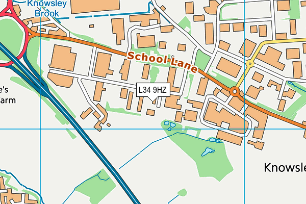 L34 9HZ map - OS VectorMap District (Ordnance Survey) L34 9HZ map - OS VectorMap District (Ordnance Survey)