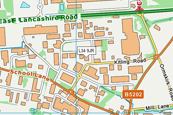 L34 9JR map - OS VectorMap District (Ordnance Survey) L34 9JR map - OS VectorMap District (Ordnance Survey)
