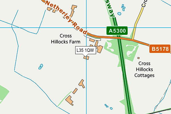 L35 1QW map - OS VectorMap District (Ordnance Survey) L35 1QW map - OS VectorMap District (Ordnance Survey)