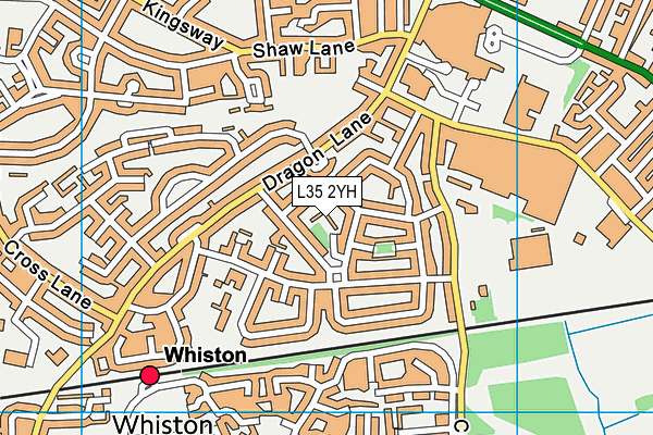 L35 2YH map - OS VectorMap District (Ordnance Survey) L35 2YH map - OS VectorMap District (Ordnance Survey)