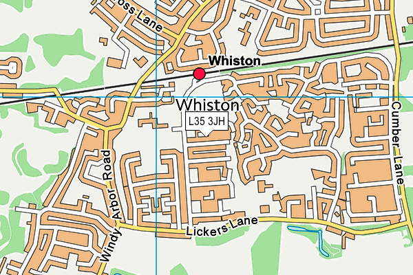 L35 3JH map - OS VectorMap District (Ordnance Survey) L35 3JH map - OS VectorMap District (Ordnance Survey)