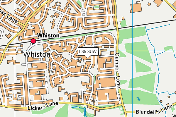 L35 3UW map - OS VectorMap District (Ordnance Survey) L35 3UW map - OS VectorMap District (Ordnance Survey)