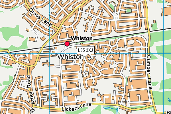 L35 3XJ map - OS VectorMap District (Ordnance Survey) L35 3XJ map - OS VectorMap District (Ordnance Survey)