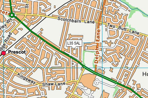 L35 5AL map - OS VectorMap District (Ordnance Survey) L35 5AL map - OS VectorMap District (Ordnance Survey)