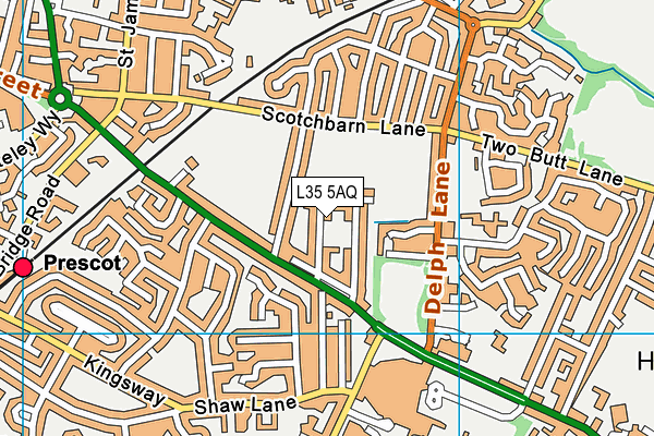 L35 5AQ map - OS VectorMap District (Ordnance Survey) L35 5AQ map - OS VectorMap District (Ordnance Survey)