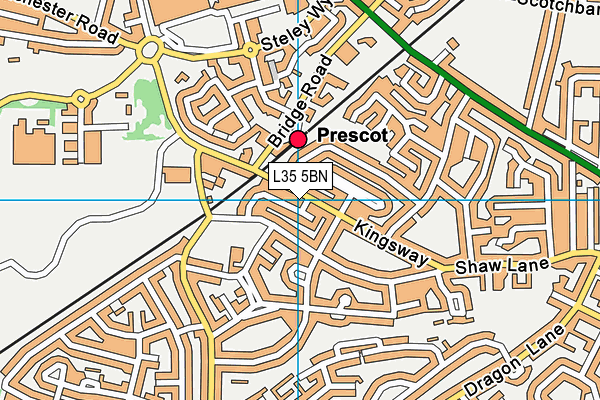 L35 5BN map - OS VectorMap District (Ordnance Survey) L35 5BN map - OS VectorMap District (Ordnance Survey)