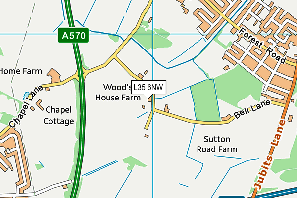 L35 6NW map - OS VectorMap District (Ordnance Survey) L35 6NW map - OS VectorMap District (Ordnance Survey)