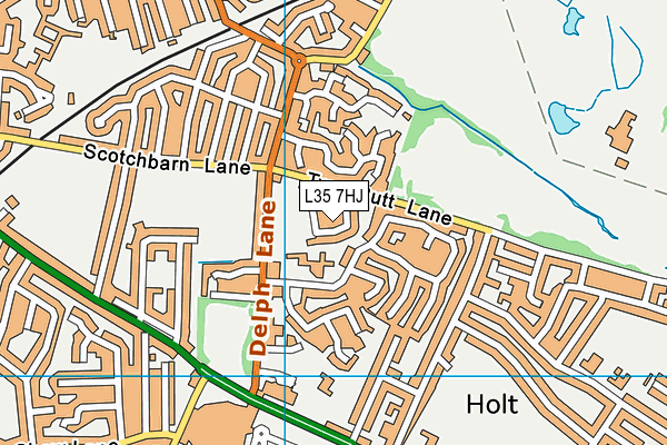 L35 7HJ map - OS VectorMap District (Ordnance Survey) L35 7HJ map - OS VectorMap District (Ordnance Survey)