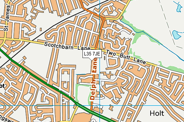 L35 7JE map - OS VectorMap District (Ordnance Survey) L35 7JE map - OS VectorMap District (Ordnance Survey)