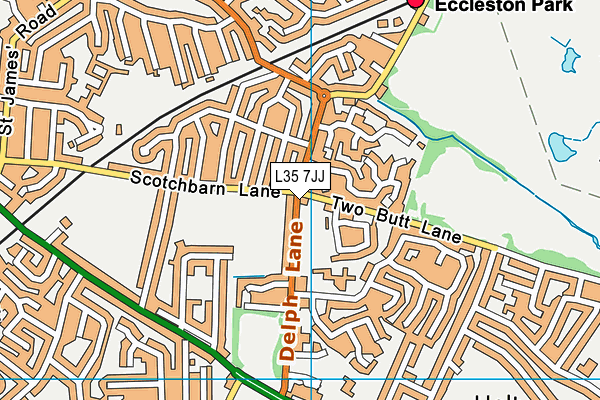 L35 7JJ map - OS VectorMap District (Ordnance Survey) L35 7JJ map - OS VectorMap District (Ordnance Survey)