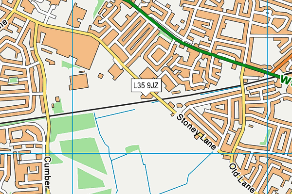 L35 9JZ map - OS VectorMap District (Ordnance Survey) L35 9JZ map - OS VectorMap District (Ordnance Survey)