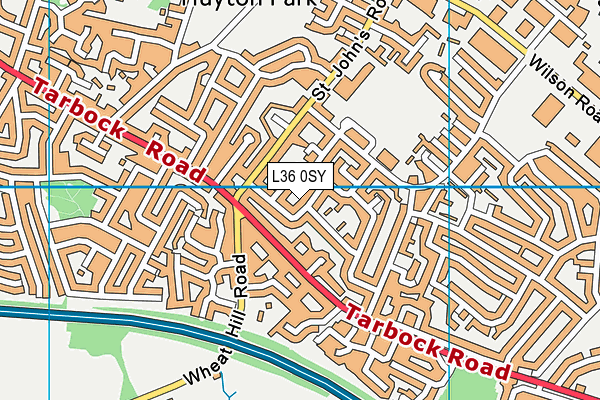 L36 0SY map - OS VectorMap District (Ordnance Survey) L36 0SY map - OS VectorMap District (Ordnance Survey)