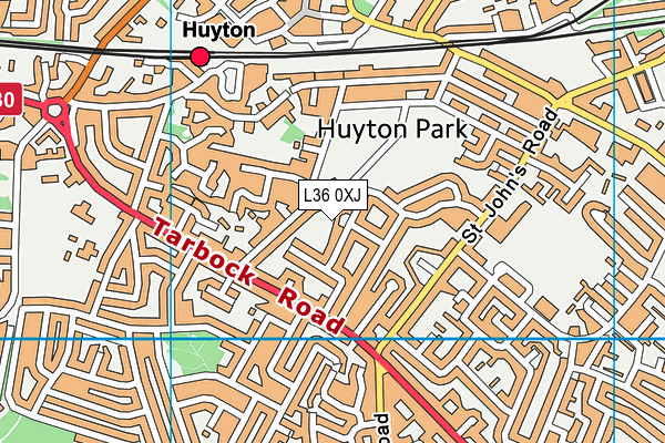 L36 0XJ map - OS VectorMap District (Ordnance Survey) L36 0XJ map - OS VectorMap District (Ordnance Survey)