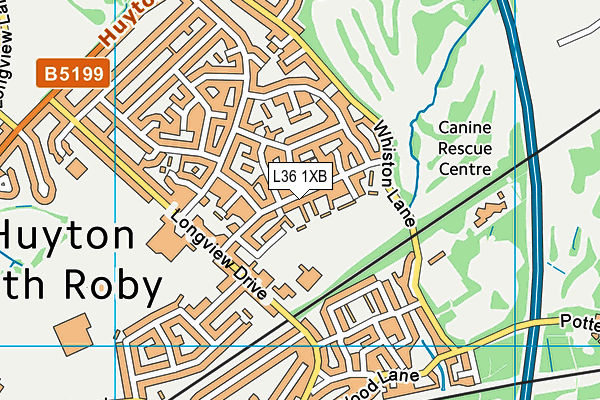 L36 1XB map - OS VectorMap District (Ordnance Survey) L36 1XB map - OS VectorMap District (Ordnance Survey)