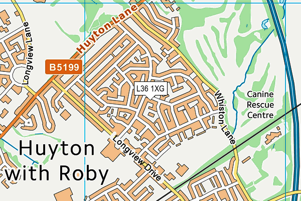 L36 1XG map - OS VectorMap District (Ordnance Survey) L36 1XG map - OS VectorMap District (Ordnance Survey)