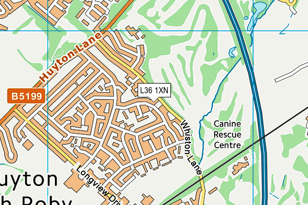 L36 1XN map - OS VectorMap District (Ordnance Survey) L36 1XN map - OS VectorMap District (Ordnance Survey)