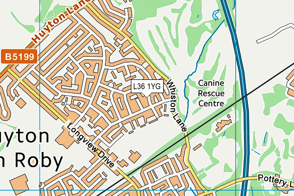 L36 1YG map - OS VectorMap District (Ordnance Survey) L36 1YG map - OS VectorMap District (Ordnance Survey)