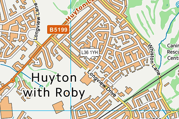L36 1YH map - OS VectorMap District (Ordnance Survey) L36 1YH map - OS VectorMap District (Ordnance Survey)