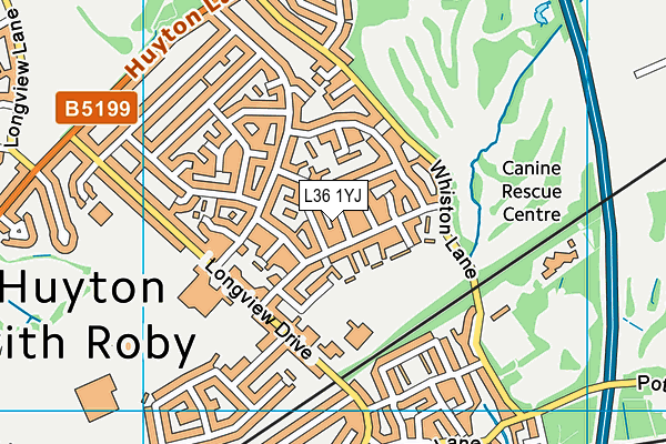 L36 1YJ map - OS VectorMap District (Ordnance Survey) L36 1YJ map - OS VectorMap District (Ordnance Survey)