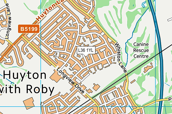 L36 1YL map - OS VectorMap District (Ordnance Survey) L36 1YL map - OS VectorMap District (Ordnance Survey)