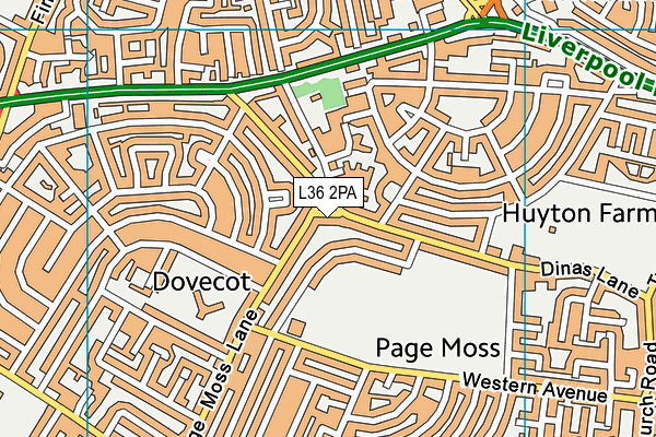 L36 2PA map - OS VectorMap District (Ordnance Survey) L36 2PA map - OS VectorMap District (Ordnance Survey)