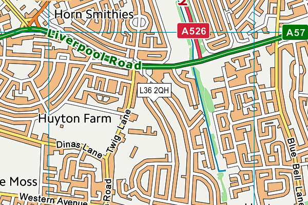 L36 2QH map - OS VectorMap District (Ordnance Survey) L36 2QH map - OS VectorMap District (Ordnance Survey)
