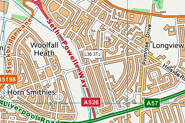 L36 3TJ map - OS VectorMap District (Ordnance Survey) L36 3TJ map - OS VectorMap District (Ordnance Survey)