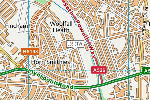 L36 3TW map - OS VectorMap District (Ordnance Survey) L36 3TW map - OS VectorMap District (Ordnance Survey)