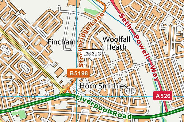 L36 3UG map - OS VectorMap District (Ordnance Survey) L36 3UG map - OS VectorMap District (Ordnance Survey)