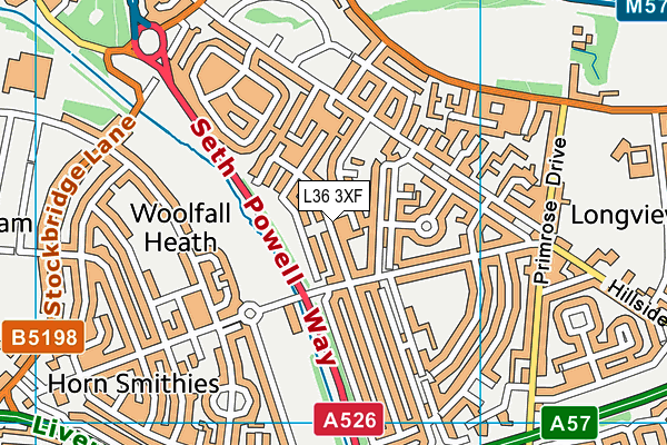 L36 3XF map - OS VectorMap District (Ordnance Survey) L36 3XF map - OS VectorMap District (Ordnance Survey)