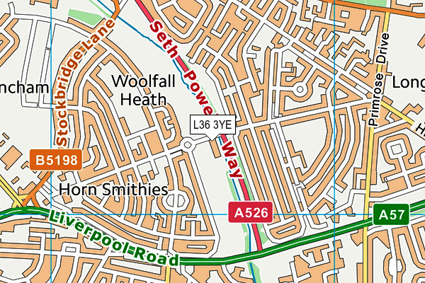 L36 3YE map - OS VectorMap District (Ordnance Survey) L36 3YE map - OS VectorMap District (Ordnance Survey)
