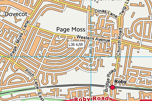 L36 4JW map - OS VectorMap District (Ordnance Survey) L36 4JW map - OS VectorMap District (Ordnance Survey)