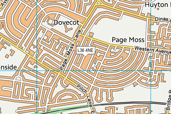 L36 4NE map - OS VectorMap District (Ordnance Survey) L36 4NE map - OS VectorMap District (Ordnance Survey)