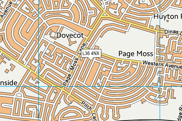 L36 4NX map - OS VectorMap District (Ordnance Survey) L36 4NX map - OS VectorMap District (Ordnance Survey)