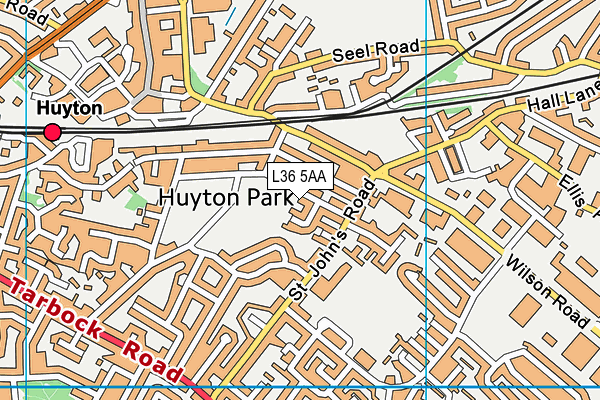 L36 5AA map - OS VectorMap District (Ordnance Survey)
