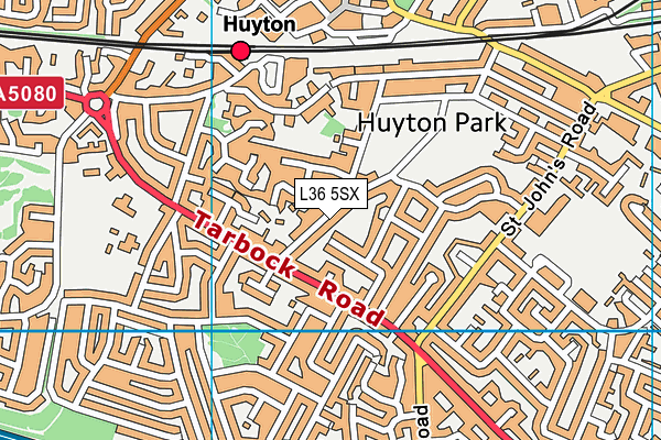 L36 5SX map - OS VectorMap District (Ordnance Survey)