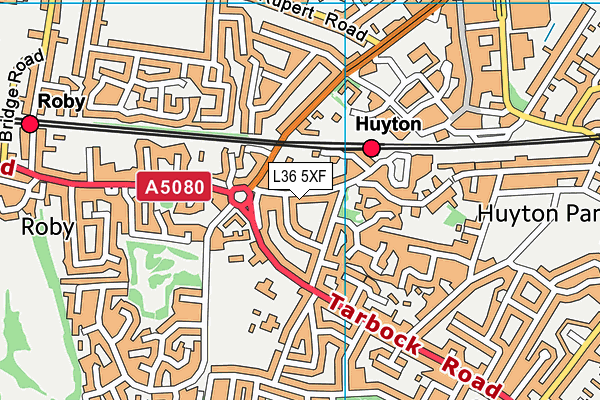 L36 5XF map - OS VectorMap District (Ordnance Survey) L36 5XF map - OS VectorMap District (Ordnance Survey)