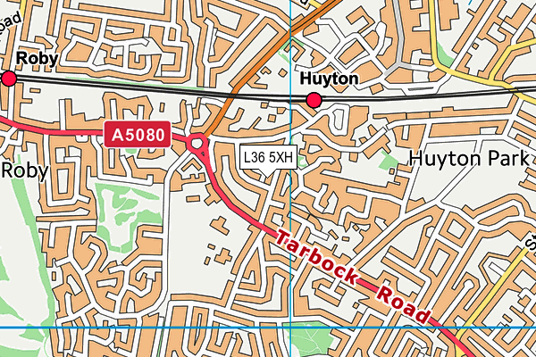 L36 5XH map - OS VectorMap District (Ordnance Survey)