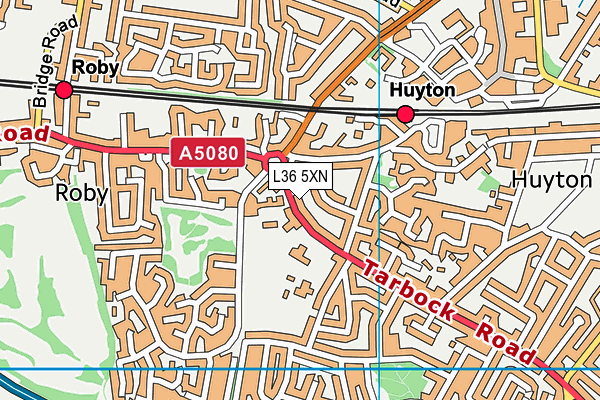 L36 5XN map - OS VectorMap District (Ordnance Survey)