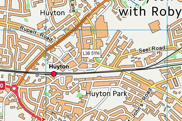 L36 5YH map - OS VectorMap District (Ordnance Survey) L36 5YH map - OS VectorMap District (Ordnance Survey)