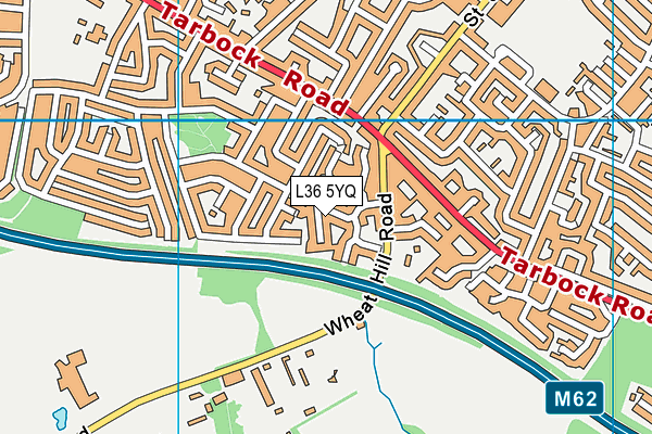 L36 5YQ map - OS VectorMap District (Ordnance Survey) L36 5YQ map - OS VectorMap District (Ordnance Survey)