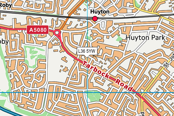 L36 5YW map - OS VectorMap District (Ordnance Survey) L36 5YW map - OS VectorMap District (Ordnance Survey)