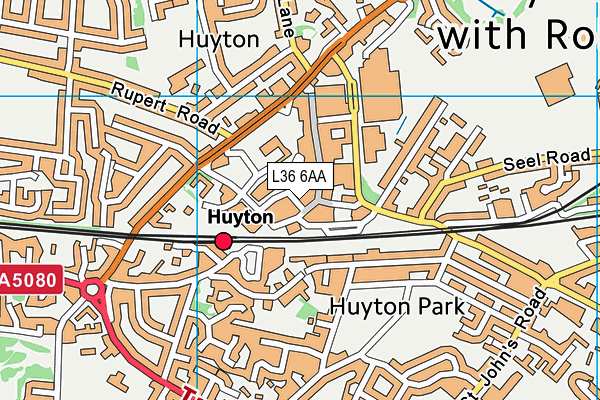 L36 6AA map - OS VectorMap District (Ordnance Survey) L36 6AA map - OS VectorMap District (Ordnance Survey)