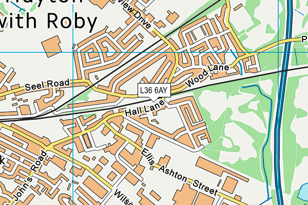 L36 6AY map - OS VectorMap District (Ordnance Survey) L36 6AY map - OS VectorMap District (Ordnance Survey)
