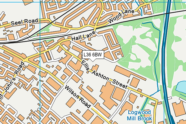 L36 6BW map - OS VectorMap District (Ordnance Survey) L36 6BW map - OS VectorMap District (Ordnance Survey)
