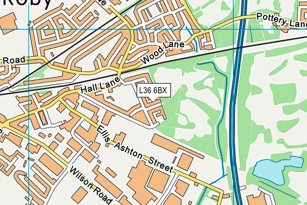 L36 6BX map - OS VectorMap District (Ordnance Survey) L36 6BX map - OS VectorMap District (Ordnance Survey)
