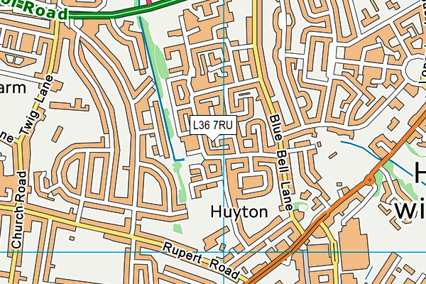 L36 7RU map - OS VectorMap District (Ordnance Survey) L36 7RU map - OS VectorMap District (Ordnance Survey)
