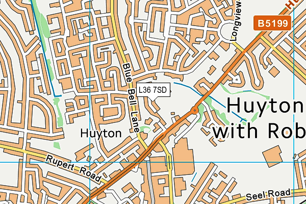 L36 7SD map - OS VectorMap District (Ordnance Survey)