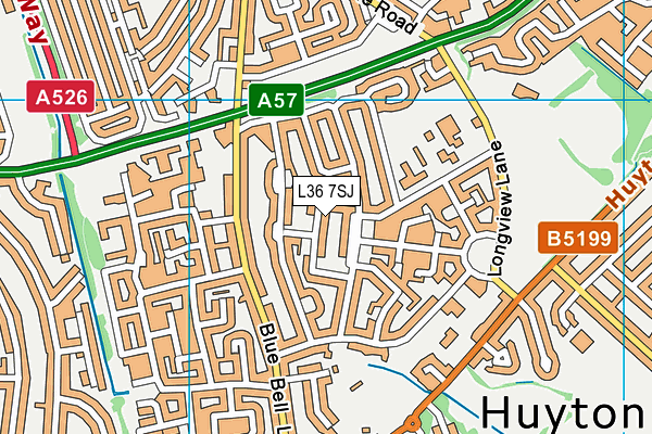 L36 7SJ map - OS VectorMap District (Ordnance Survey) L36 7SJ map - OS VectorMap District (Ordnance Survey)